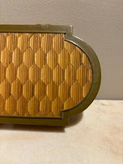 Anglo Indian Diamond Pattern Straw Work Box