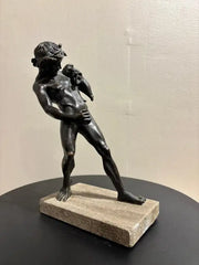 19th Century Italian Grand Tour Bronze of a Satyr Sculpture, Pompeii