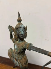 Mid 20th Century Thai Bronze of Rama as an Archer