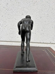 Grand Tour Bronze of a Nude Wrestler after the Roman Original from Herculaneum