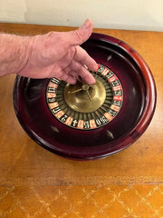 19th Century Continental Roulette Wheel with Lacquered Finish