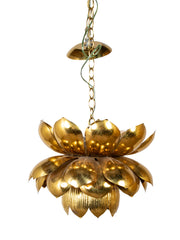 Two Mid 20th Century Brass Lotus Form Chandeliers     Priced Individually