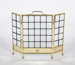 Edwardian Brass Fire Screen