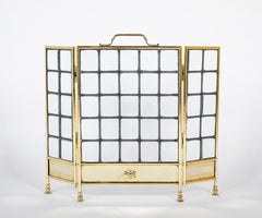 Edwardian Brass Fire Screen