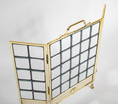 Edwardian Brass Fire Screen