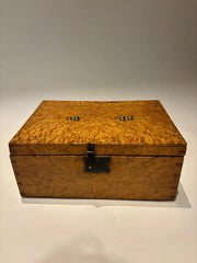 19th Century American Birds Eye Maple Wood Box