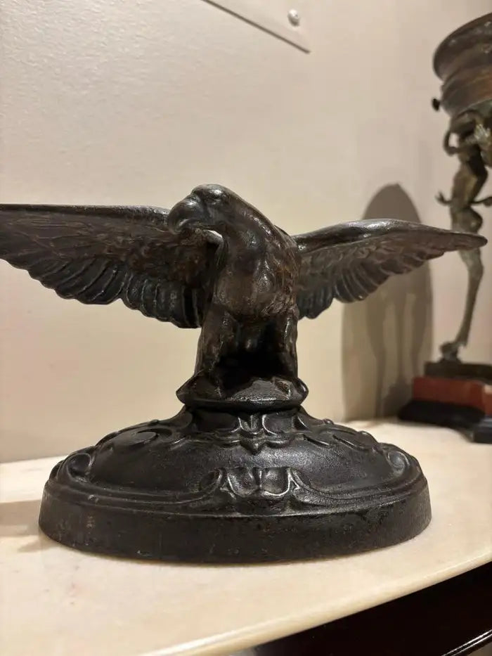 19th Century American Cast Iron Eagle Sculpture