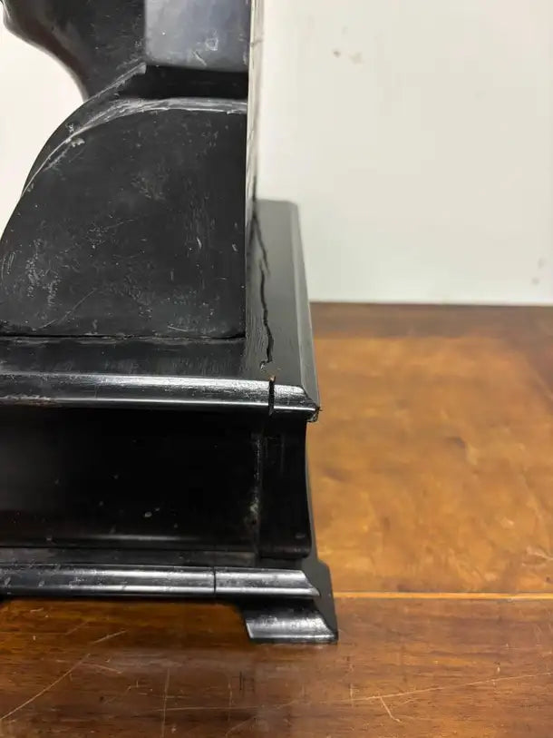Ancient Egyptian Style Bust of a Pharaoh on Black Lacquer Base