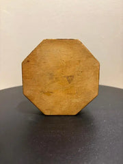 Italian Renaissance Style Octagonal Burl Wood Box With Fruit Wood Inlay