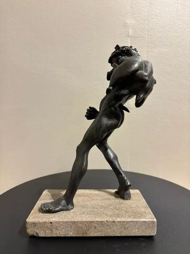 19th Century Italian Grand Tour Bronze of a Satyr Sculpture, Pompeii