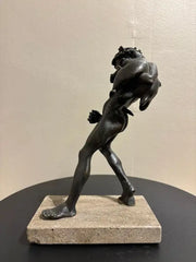 19th Century Italian Grand Tour Bronze of a Satyr Sculpture, Pompeii