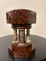 19th Century Italian Hardstone Urn Miniature Font Signed and Dated 1834