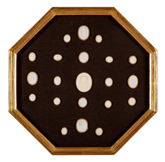 Set of 10 Octagonally Framed Italian Grand Tour Plaster Intaglios