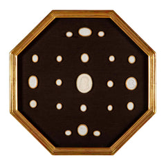Set of 10 Octagonally Framed Italian Grand Tour Plaster Intaglios
