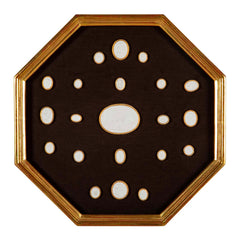 Set of 10 Octagonally Framed Italian Grand Tour Plaster Intaglios