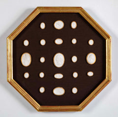 Octagonally Framed Italian Grand Tour Plaster Intaglios
