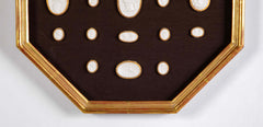 Octagonally Framed Italian Grand Tour Plaster Intaglios