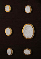 Octagonally Framed Italian Grand Tour Plaster Intaglios