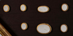 Octagonally Framed Italian Grand Tour Plaster Intaglios