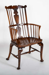 English Highback Windsor Armchair in Elm, Oak, and Yew