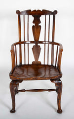 English Highback Windsor Armchair in Elm, Oak, and Yew