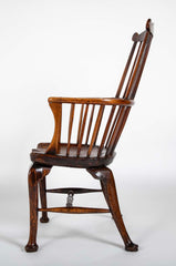English Highback Windsor Armchair in Elm, Oak, and Yew