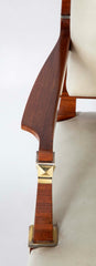 Lucien Rollin Macassar and Ebony Armchair Upholstered in Leather
