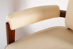 Pair of Mahogany Open Armchairs Attributed to Dominique