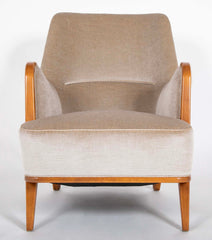 Upholstered Arm Chair Attributed By Axel Larsson with Exposed Frame