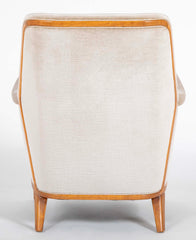 Upholstered Arm Chair Attributed By Axel Larsson with Exposed Frame