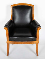 Pair of Oak Armchairs by Louis Sue for Lazard Freres Banque