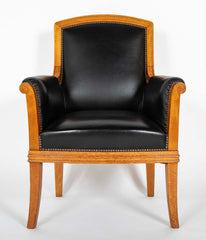 Pair of Oak Armchairs by Louis Sue for Lazard Freres Banque