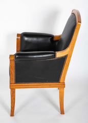 Pair of Oak Armchairs by Louis Sue for Lazard Freres Banque