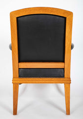 Pair of Oak Armchairs by Louis Sue for Lazard Freres Banque