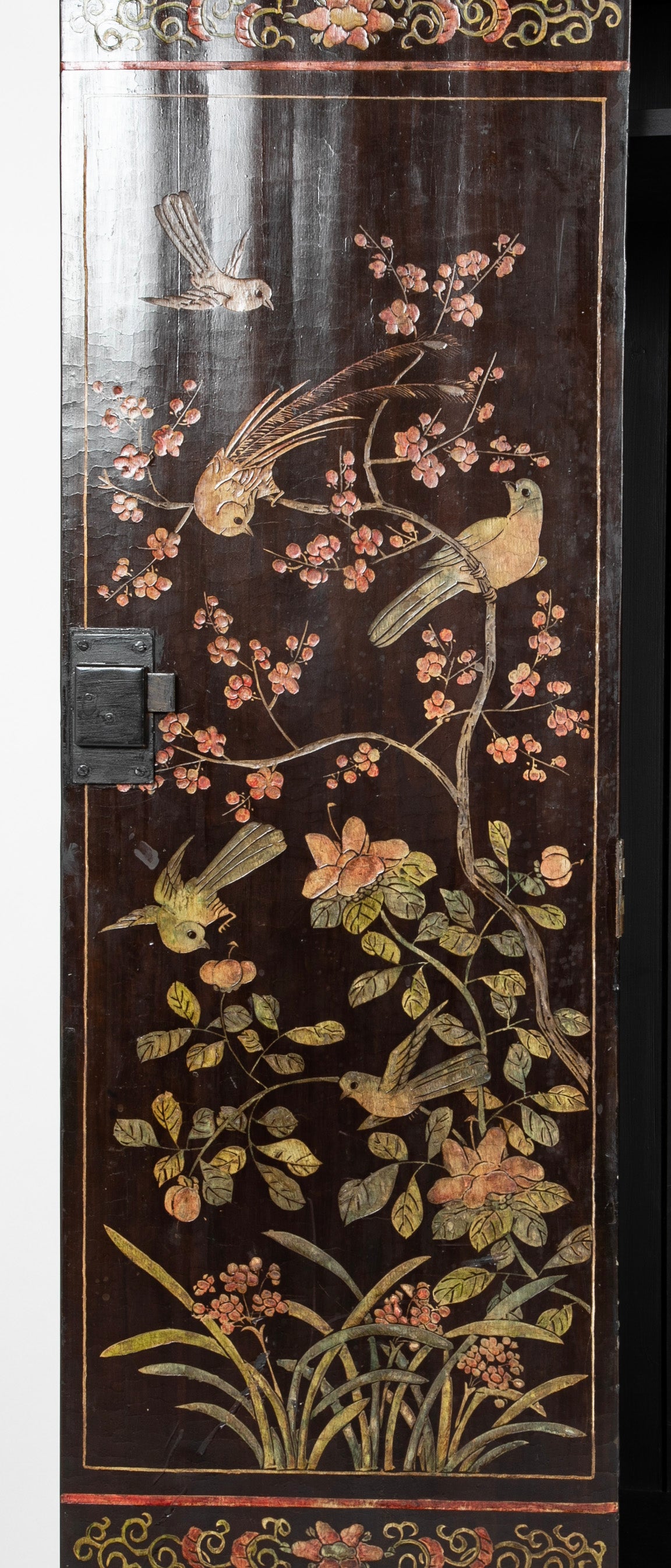 A Louis Philippe Style Walnut & Parcel Gilt Cabinet