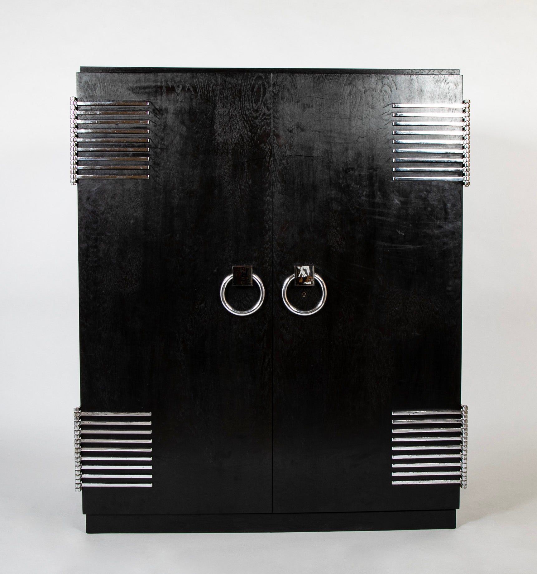 Ebonized Oak Cabinet Designed by Jean Pascaud & Produced by Maison L' IDEAL Ebonized Oak Cabinet Designed by Jean Pascaud & Produced by Maison L' IDEAL