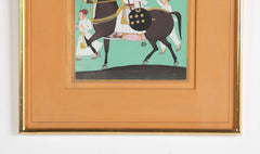 Jodhpur School Portrait of an Indian Prince with Two Attendants
