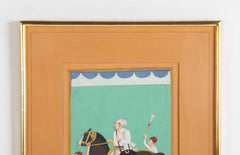 Jodhpur School Portrait of an Indian Prince with Two Attendants