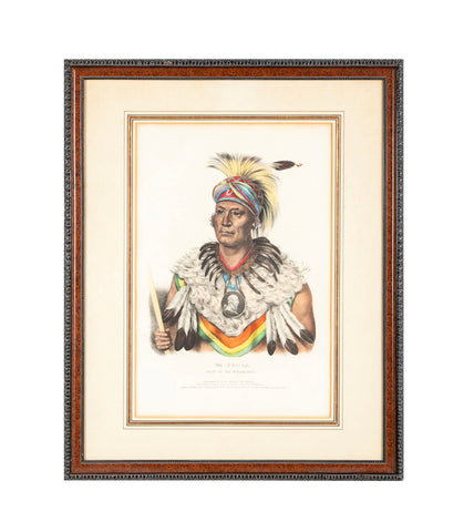 "WA-PEL-LA"  Hand Colored Lithograph from The History of the Indian Tribes of North America