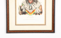 "WA-PEL-LA"  Hand Colored Lithograph from The History of the Indian Tribes of North America
