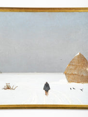 "La Meule en Hiver" Oil on Canvas by French Artist Henri Taurel