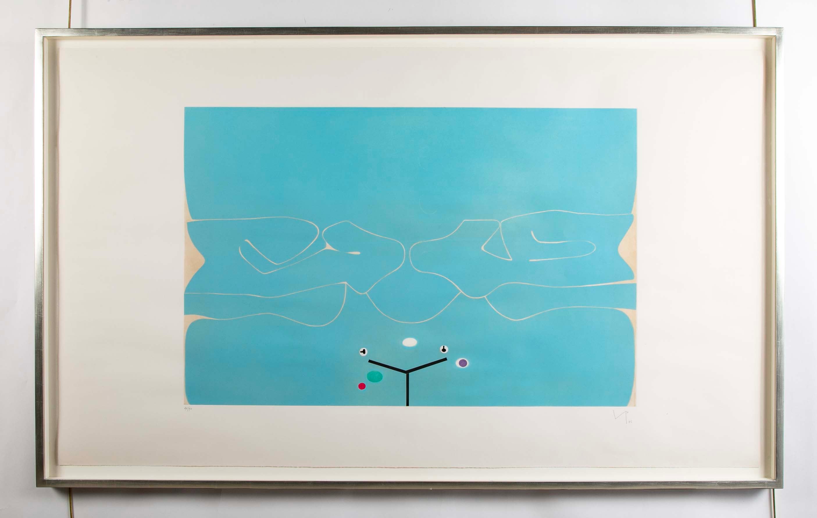 "Soft is the Sound of the Ocean" ( Lynton G38 ) Color Etching & Aquatint by Victor Pasmore