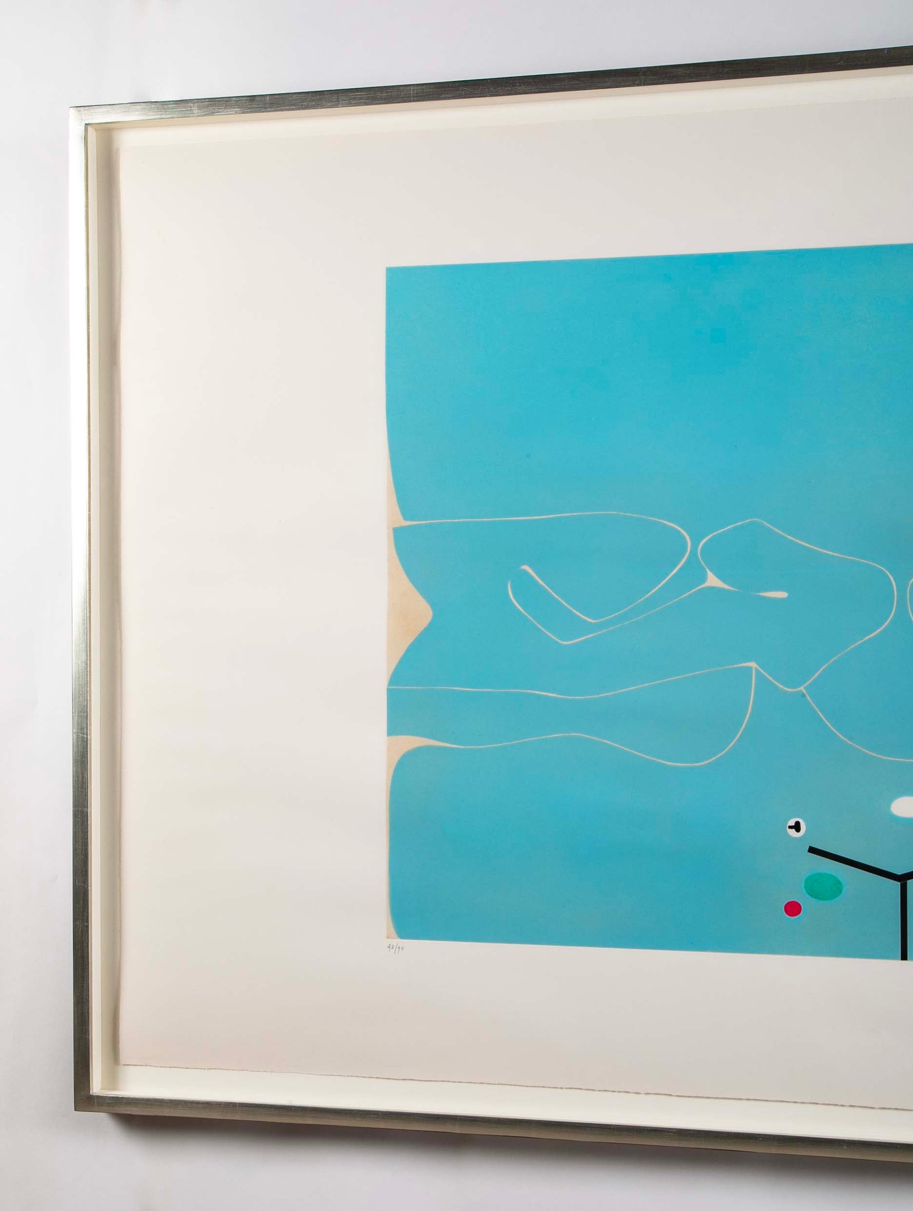 "Soft is the Sound of the Ocean" ( Lynton G38 ) Color Etching & Aquatint by Victor Pasmore