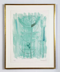 "Green Man" Lithograph in Colors by Barbara Hepworth