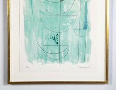 "Green Man" Lithograph in Colors by Barbara Hepworth