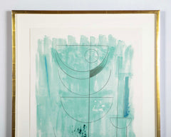 "Green Man" Lithograph in Colors by Barbara Hepworth