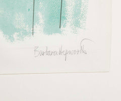 "Green Man" Lithograph in Colors by Barbara Hepworth