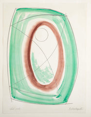 "November Green - Opposing Forms" Serigraph in Colors by J. Barbara Hepworth