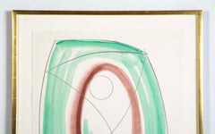 "November Green - Opposing Forms" Serigraph in Colors by J. Barbara Hepworth