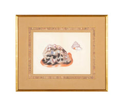 Hirase Wood Block Print From "Thousand Shells" in Custom Gilt Frame